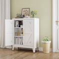thumbnail image 6 of NadooLite White Metal Storage Cabinet with Adjustable Shelves, 2 Doors, Multi-Use Organizers and Storage Garage,Dining,Bath,Laundry,Pantry, 32"H, 6 of 10