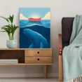 thumbnail image 5 of Humpback Whale Boat Canvas Wall Art Print, Ocean Theme Decor for Living Room Bedroom Dining Room, 5 of 8