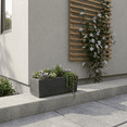 thumbnail image 6 of Ecobo 7.9 inches Eco-Friendly Rectangular Planter Indoor/Outdoor use, Durable, Versatile & Lightweight, Designed by Brazilian Artisans, Contemporary All-Weather Design – Black, 6 of 7