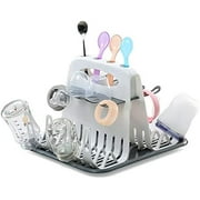 Baby Milk Bottles Drying Rack Portable Cleaning Dryer Storage Holder Multi-Layer Detachable with Drain Tray Drying Rack for Kids