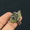 thumbnail image 3 of Natural Moss Prehnite Gemstone Handmade Copper Wire Wrap Ring Size 7, 3 of 4