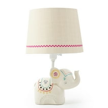 Levtex Baby - Zahara Table Lamp - Elephant Lamp - Nursery Lamp - Base And Shade - Orange, Teal, Yellow, Red, Fuchsia - Nursery Accessories - Measurements: 22 in. high and 6 in. diameter