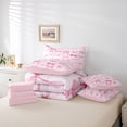 thumbnail image 6 of Feelyou Bow-tie Bedding Comforter Set 7pcs, Pink Butterfly Bow Knot Queen Bedding Sets, 6 of 8