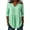 Green, variant on Women's Gingham Tunic Tops V Neck 3/4 Sleeve Plaid Peplum Design Pleated Blouse Summer Fall Outing Casual Shirts (Blue, XXL)