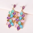 thumbnail image 3 of Pendientes Elegantes Aretes Largos Cristal Boda, 3 of 5