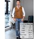 thumbnail image 2 of Chaleco Ceehuteey de gamuza con doble botonadura para padrinos de boda y hombre, 2 of 7