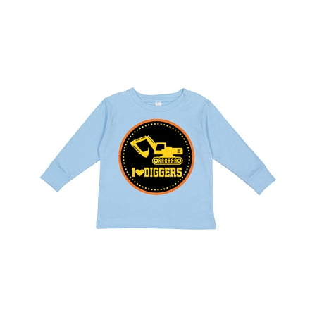 

Inktastic Digger Construction Truck Boys Gift Toddler Boy Girl Long Sleeve T-Shirt