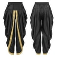 thumbnail image 2 of Aislor Boys Satin Pants Hippie Dance Harem Trousers for Halloween Carnival Party Balls Black 16, 2 of 7