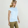 thumbnail image 3 of Women's Sleeveless Knit Top With Seam Front Detail- Large, Blue, 3 of 6