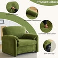 thumbnail image 2 of Ktaxon Oversized Accent Chair Chenille Armchair Upholstered Reading Chair Comfy Single sofa for Bedroom, Office, Apartment, Dorm Olive Green, 2 of 11