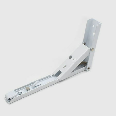 

2PCS Stainless Steel F-Brackets Folding Wall Shelf Partition Support Frame