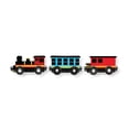 thumbnail image 3 of Melissa & Doug Round The Rails Train Rug with 3 Linking Wooden Train Cars (39 X 36", Frustration-Free Packaging), 3 of 5