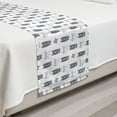 thumbnail image 2 of Bear Bed Runner, Night Woodland Animal Hot Chocolate and Pillow Need More Sleep Pattern, Decorative Accent Bedding Scarf for Hotels Homes and Guestrooms, Twin, Dimgray and Mauve, by Ambesonne, 2 of 2