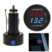 BAGUER High-Quality 2 in 1 Car Auto Dual Display LED Thermometer Voltmeter -