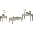 thumbnail image 3 of Titanic Furniture Nero Silver Wood Coffee Table with 2 Square Glass Inserts, 3 of 3