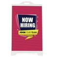 thumbnail image 4 of M&T Displays White Street SignPro Board, Weatherproof A-Frame Sidewalk Curb Sign with 2 24x36 inch Matt Laminated Anti-Glare NOW HIRING JOIN OUR TEAM Sticker Signs, Folding Portable Double Sided, 4 of 12