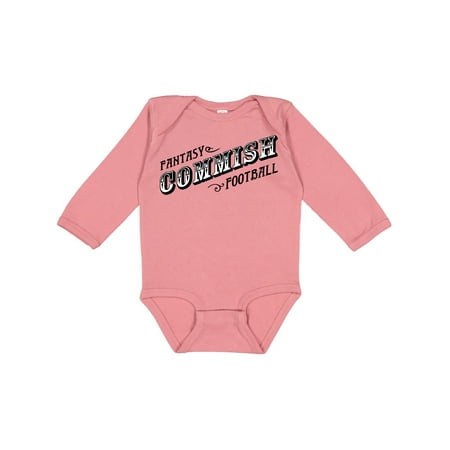 

Inktastic Fantasy Football Commish in Black Text Gift Baby Boy or Baby Girl Long Sleeve Bodysuit