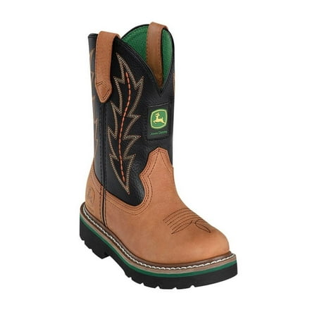 boots deere john boys cowboy western johnny tan popper walmart
