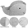 thumbnail image 1 of Organizador de fieltro gris, bolsa de fieltro de ballena, cesta grande plegable de fieltro para organizar suministros de oficina, libros y ropa, 1 ud., 1 of 5