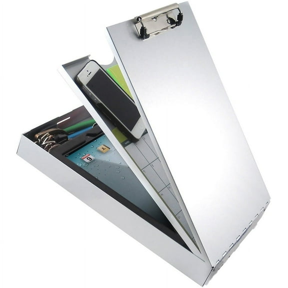 Saunders Cruiser-Mate II Storage Clipboard - Low Profile - 8 19/64" x 11 45/64" - Aluminum - Gray - 1 / Each | Bundle of 5 Each