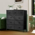 thumbnail image 6 of ACCVER 9-Drawer Fabric Dresser with Wood Top & Metal Frame, Closet and Chest for Bedroom, Clothes Storage Organizer, for Living Room, Apartment,Black, 6 of 7