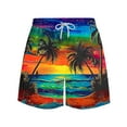 thumbnail image 5 of Xysaqa Big & Tall Board Shorts for Men Swim Trunks Summer Lightweight Hawaiian Beach Shorts Swimsuit Palm Tree Print Holiday Party Swimming Shorts Bathing Suits 3X 4X 5X Clearance, 5 of 6