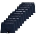 thumbnail image 1 of Jack & Jones Calzoncillos para Hombre, Paquete de 10 - JACSOLID, Calzoncillos, Algodón Elástico, Logotipo unicolor Azul oscuro S (Small), 1 of 4