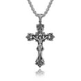 thumbnail image 5 of GKNET Vintage Jesus Crucifix Cross Pendant Necklace Christian Delicate Jewelry Men Women 24", 5 of 6
