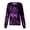 Purple, variant on LNZGNM Halloween Womens Scrub Jacket Long Sleeve Button Front Festive Print Lightweight Layering Comfortable Work Uniform Comfort,Pink(XXXL)