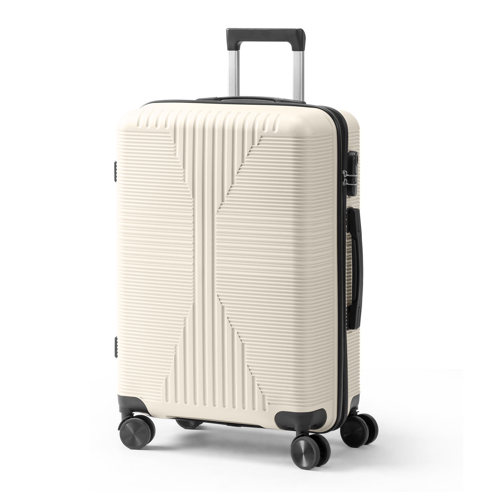 24 Inch Expandable Hard Shell Suitcase, 360 Silent Spinner Wheels Checked Luggage for 4-7 Days Business Family Travel
