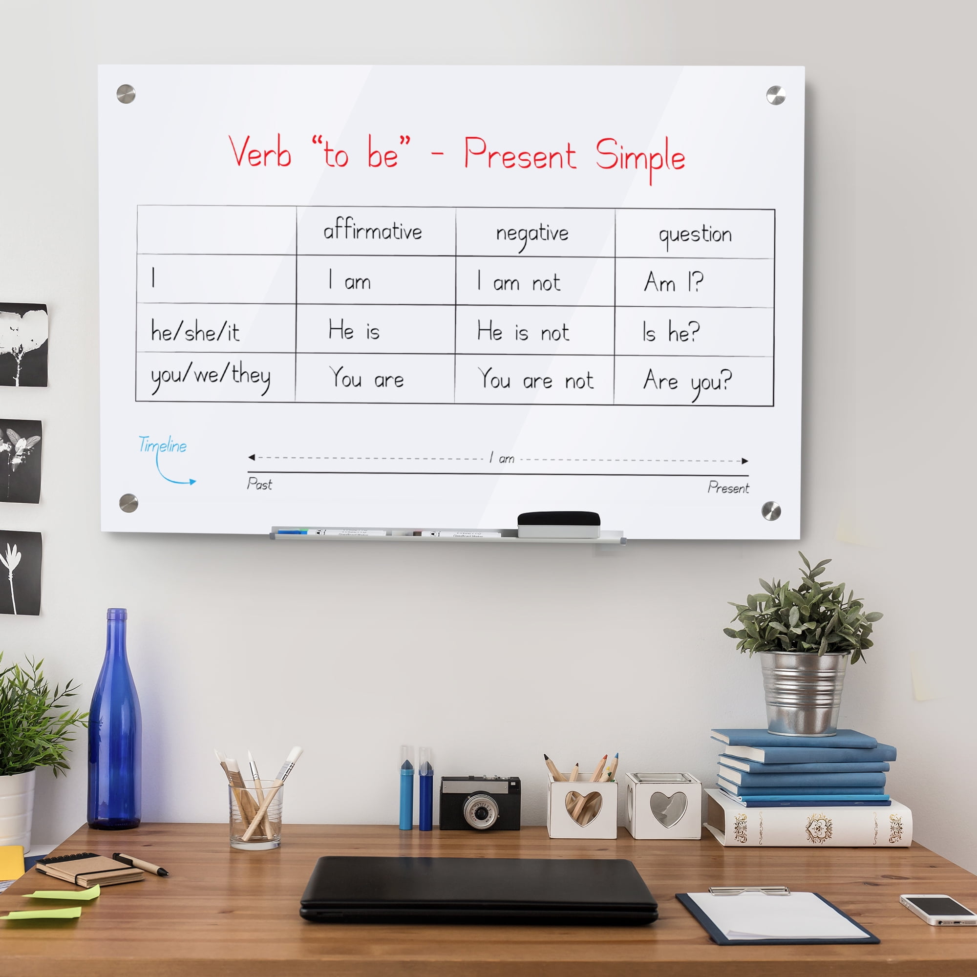 Whiteboard with Handle, 31.5” x 23.5” x ⅛” Thick - Arbor Scientific