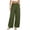Army Green, variant on Ynynloco 100%Cotton Pants Women Wide Leg Palazzo Summer Flowy Pants Vacation Clothes Elastic Waist Travel Trousers with Pockets