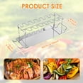 thumbnail image 3 of HLONK Chicken Leg Racks Sturdy Practical Drumstick Holder Roaster Easy to Clean Stainless Steel Chicken Rack Portable Drumstick Holder Rack Stand Kit for Outside Party, 3 of 10