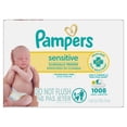 thumbnail image 3 of Baby Wipes Pampers Sensitive, Clinically Proven, Fragrance Free, Water Based, Hypoallergenic Baby Wipes, 1008 Baby Wipes Total (12X Flip-Top Packs), 3 of 19