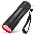 thumbnail image 1 of Clearance! Red Light Flashlight Multi Purpose High Brightness Lightweight 9 LED Red Light torch Lamp Against Deteriorating Eyesight for Flashlight,Black, 1 of 6