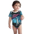 thumbnail image 3 of Daiia Fantasy Mushrooms Printed Unisex-Baby Short Sleeve Onesies Bodysuits Baby Climbing Clothes Soft and Comfortable Romper with Expandable Shoulder Design-3 Months, 3 of 8