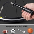 thumbnail image 4 of Bicycle Pump, Mini Portable Hand Bike Pump,100PSI Aluminum Alloy Cycling Hand Pump with Needle and Support, 4 of 5