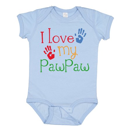 

Inktastic PawPaw Grandkids Handprints Gift Baby Boy or Baby Girl Bodysuit