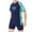 Blue, variant on Hienoo Boys Plus Size Short Sleeve Rashguard and Swim Shorts Quick Dry Bathing Suit