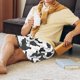 thumbnail image 5 of Balery Retro Rooster Pantalones cortos de pijama de punto de algodón para hombre con cinturilla y bolsillos-Small, 5 of 6