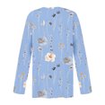 thumbnail image 4 of Puntoco Blusa tipo cárdigan con estampado cómodo e informal de manga larga para mujer Puntoco Puntoco-1, 4 of 5
