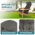 thumbnail image 4 of HIOHA Adirondack Chair Cushion, 49x20 Inch Patio Gray Seating Cushion, 2 Count, 4 of 8