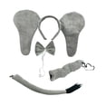 thumbnail image 1 of Conjunto de disfraz de elefante para niños, decoración de Halloween para fiestas de cosplay 4 piezas, 1 of 9