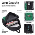 thumbnail image 4 of Easygdp Green Glitter Mochila para Niños y Niñas con Set de Caja de Almuerzo y Estuche para Lápices 3 en 1, Mochila Escolar Estampada para Adolescentes, 4 of 7