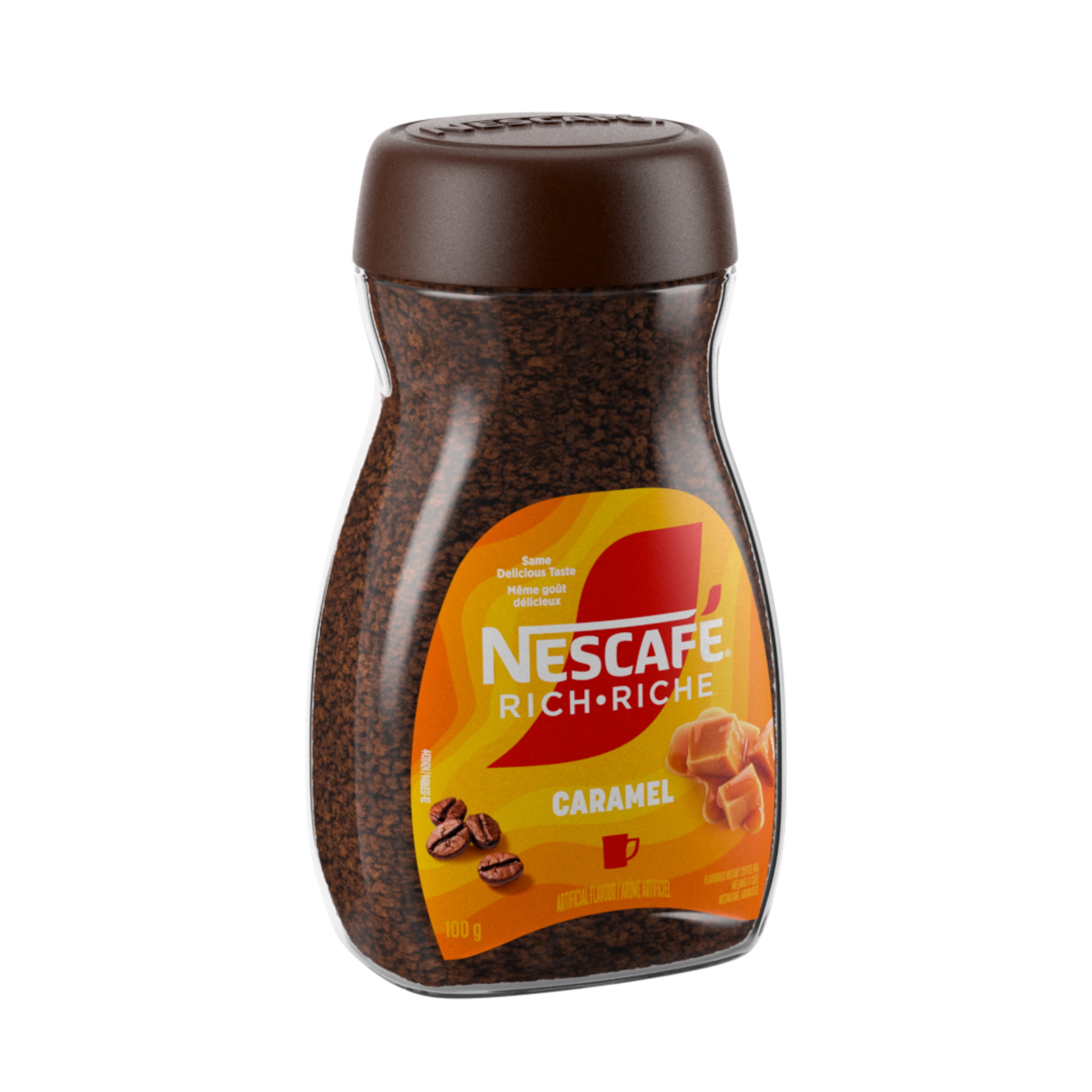Rich Caramel Flavoured Instant Coffee Mix, 100% Responsibly Sourced Coffee, Just Add Hot Water, Makes 50 Servings, 100 g