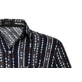 thumbnail image 5 of SSLR Hawaiian Shirt for Men Striped Shirt Casual Short Sleeve Button Down Shirts, 5 of 8