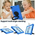 thumbnail image 6 of Kids Case for Samsung Galaxy Tab A 10.1 2019 SM-T515/SM-T510 with Pencil Holder/Multi-Function Kickstand-Handle/Shoulder Strap, Protection Duty Shockproof Silicone Cover - Blue, 6 of 8