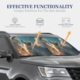 thumbnail image 3 of KLL Starry Sky Cloud Wolf Windshield Sun Shade 2-Piece Foldable Car Front Window Sunshade for Most Sedans SUV Truck- Large, 3 of 5