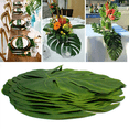 thumbnail image 2 of 24X Artificial Tropical Palm Leaves Jungle Decoration Animal Summer Hawaiian Wedding Home Table Decor S, 2 of 5
