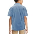 thumbnail image 2 of Boy's Embroidered Short Sleeve Wedding Baptism Kids Button-Up Guayabera Shirt (Light Blue, L (12-14 yrs)), 2 of 3